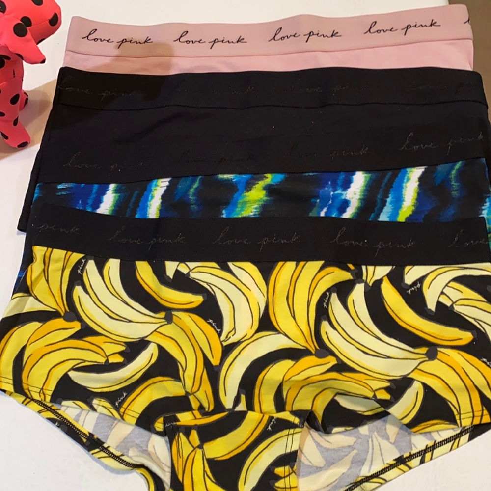Bundle NWT VS Pink Logo BoyShorts Large
